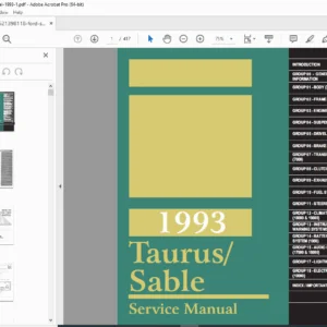 1993 Ford Taurus / Mercury Sable Service Manual PDF