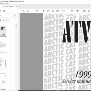 1999 Arctic Cat ATV Service Manual - 300 400 500 2x4 4x4 Repair Guide PDF