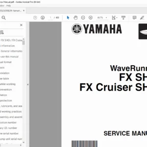 2008 Yamaha WaveRunner FX SHO & Cruiser SHO Service Manual PDF