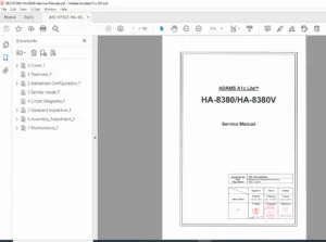 ARKRAY ADAMs A1c Lite HA-8380 HA-8380V HbA1c Analyzer Service Manual PDF