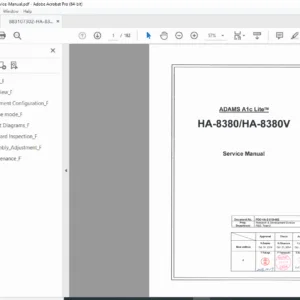 ARKRAY ADAMs A1c Lite HA-8380 HA-8380V HbA1c Analyzer Service Manual PDF