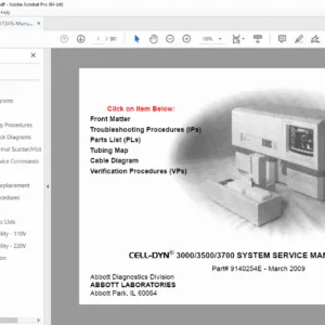 Abbott Cell-Dyn 3000, 3500 & 3700 System Service Manual - PDF