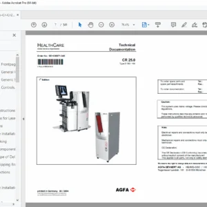 Agfa CR 25.0 Digitizer Service Manual - PDF DOWNLOAD
