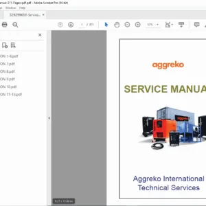 Aggreko International Technical Services Generator & Equipment Service Manual PDF