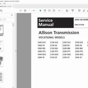 Allison 1000 & 2000 Series Service Manual SM3191EN PDF