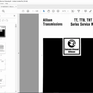 Allison TRT2001 Transmission Service Manual Complete Repair Guide PDF