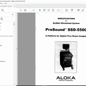 Aloka SSD-5500 & ProSound 5500 Service Manual -  PDF