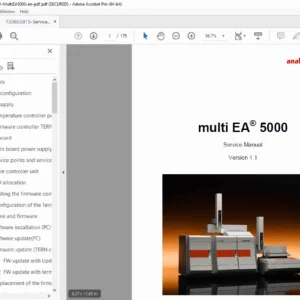 Analytik Jena multi EA 5000 Service Manual -  PDF
