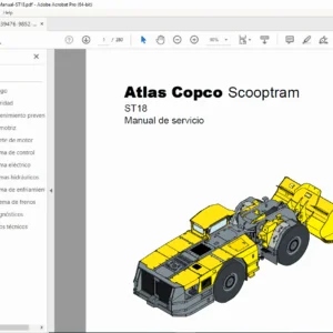 Atlas Copco Scooptram ST18 Service Repair Manual (Spanish) PDF