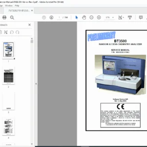 BT3500 Random Access Chemistry Analyzer Service Manual PDF