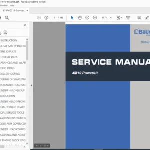 Baudouin 4M10 Powerkit Industrial Diesel Engine Service Manual PDF