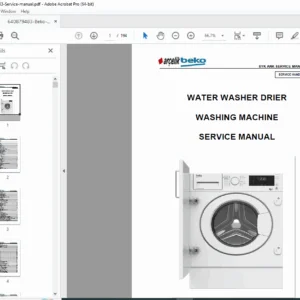 Beko HITV 8733 Service Manual Washer Dryer Combo Repair Guide PDF