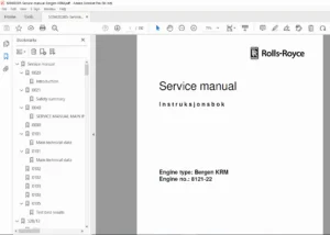 Bergen KRM Engine Service Manual – Rolls-Royce Marine (PDF)