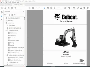 Bobcat E85 Excavator Service Manual - Repair, Maintenance & Shop Guide PDF