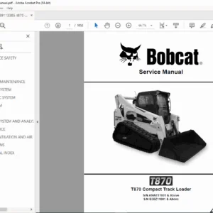 Bobcat T870 Compact Track Loader Service Manual PDF (2018, T4-B)