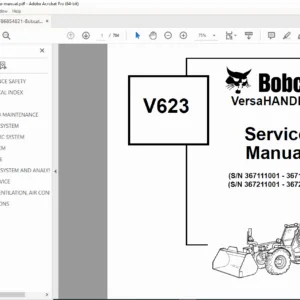 Bobcat V623 VersaHANDLER Service Manual PDF