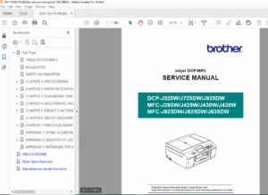 Brother DCP & MFC Series Inkjet Printer Service Repair Manual - PDF