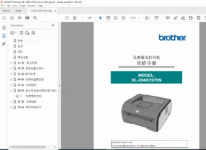 Brother HL-2040 / HL-2070N Laser Printer Service Manual – PDF