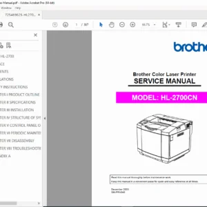 Brother HL-2700CN Service Manual PDF DOWNLOAD