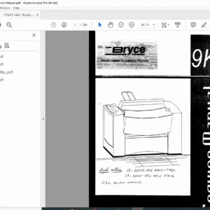 Bryce 9K-L/9K-LC Address Printer Complete Service Manual PDF