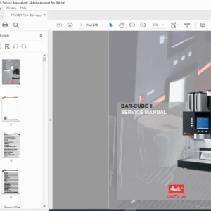 Cafina Melitta Bar-Cube II Service Manual V2.0 PDF (Coffee Machine) PDF