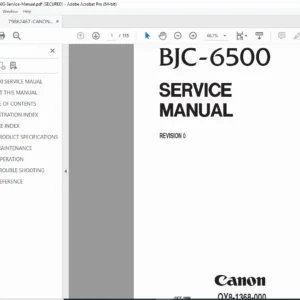 Canon BJC-6500 Series Inkjet Printer Service Repair Manual - PDF