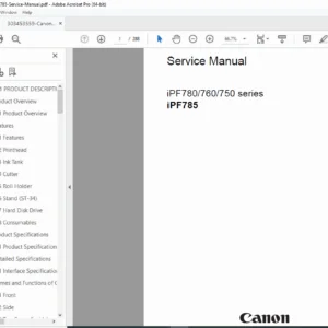 Canon imagePROGRAF iPF780 / iPF785 Service Manual - Repair & Maintenance PDF
