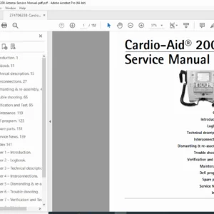 Cardio-Aid 200 Artema Defibrillator Service Manual Repair PDF