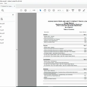 Case 430, 440 & 440CT Skid Steer Service Repair Manual (Tier 3) PDF
