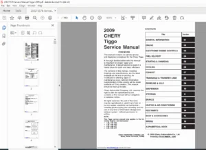 Chery Tiggo 2009 Factory Service Manual PDF DOWNLOAD