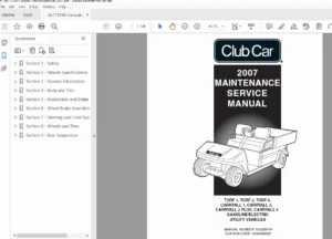 Club Car Carryall Turf 1 2 6 2007 Service Manual PDF DOWNLOAD
