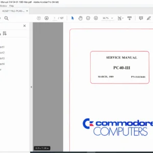 Commodore PC40-III Service Manual 80286 AT Compatible Computer 1989 PDF