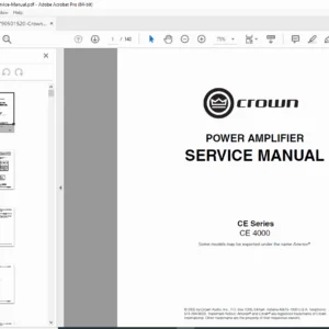 Crown CE 4000 Power Amplifier Service Repair Manual Troubleshooting Guide PDF