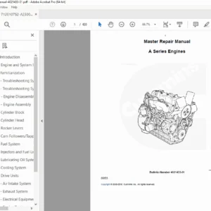 Cummins A2300 Diesel Engine Service Repair Manual PDF (4021433-01)