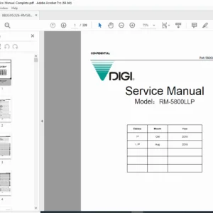 DIGI RM-5800LLP Price Computing Scale Service Manual (PDF)