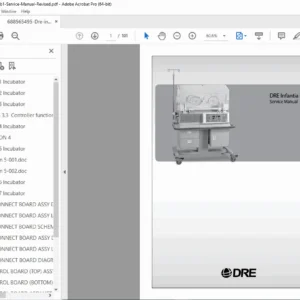 DRE Infantia NB1 Service Manual - Infant Incubator Repair Guide PDF