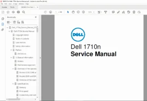 Dell 1710n Service Manual PDF (27 Jun 2008) –  DOWNLOAD