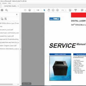 Dell 5330dn Mono Laser Printer Service Repair Manual PDF DOWNLOAD