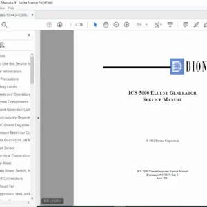 Dionex ICS-5000 Eluent Generator Service Manual EG Ion Chromatography HPLC PDF