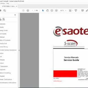 ESAOTE S-Scan MRI Service Manual – System Troubleshooting & Repair PDF