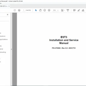 Edwards EST3 Fire Alarm Control System Installation Service Manual PDF