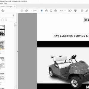 EZ-GO RXV Electric Service Manual PDF DOWNLOAD