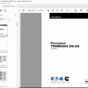 Eaton Procision Dual Clutch Transmission Service Manual (2023) PDF