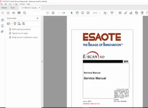 Esaote E-SCAN XQ MRI Scanner Service Manual Repair Guide PDF