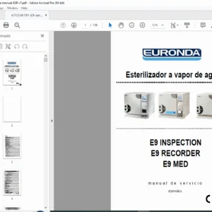 Euronda E9 Autoclave Service Manual ESP R7 – Inspection / Recorder / Med PDF