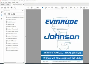 Evinrude & Johnson 2–V6 Outboard Service Manual PDF (Final Edition)