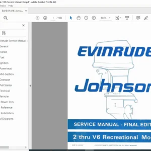 Evinrude & Johnson 2–V6 Outboard Service Manual PDF (Final Edition)