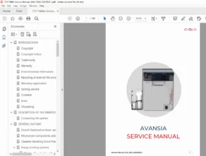 Evolis Avansia Retransfer Card Printer Service & Repair Manual - PDF