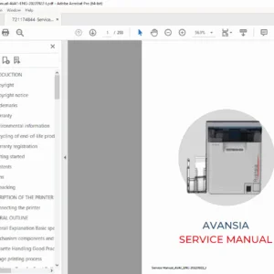 Evolis Avansia Retransfer Card Printer Service & Repair Manual - PDF