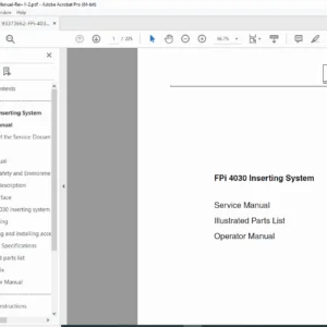 FPi-4030 Folder Inserter Service Manual PDF – Repair & Diagnostics